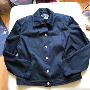 St. John Sport petite navy cotton jacket